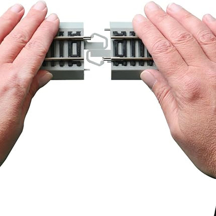 Bachmann Trains - Snap-Fit E-Z Track #5 Turnout - Left (1/Card) - Nickel Silver Rail with Gray Roadbed - HO Scale,Grey