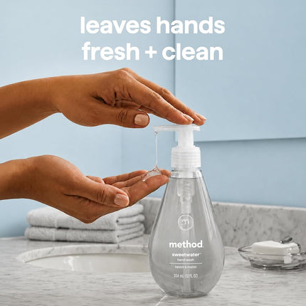 Method Gel Hand Soap, Sweet Water, Biodegradable Formula, 12 fl oz (Pack of 3)