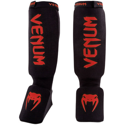 Venum, Kontact Shin Guards, Men's, S, Black/Red