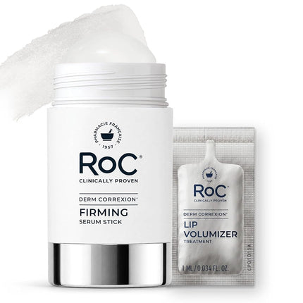 RoC Derm Correxion Advanced Retinol Firming Serum Stick with Antioxidants to Visibly Tighten and Firm Wrinkles and Laugh Lines, 1.0 oz with Retinol Eye Cream Packette