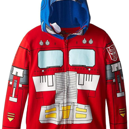 Transformers Boys' Optimus Prime Character Hoodie, Red, S