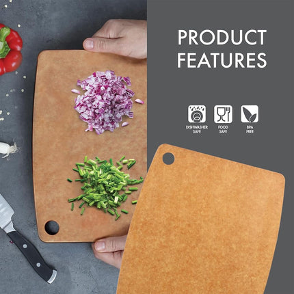 Dexas Natural Fiber Dishwasher Safe Composite Cutting Board, 14.3" x 11.2", 14.3 by 11.2 inches