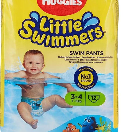 Huggies Little Swimmers Disposable Swim Pants, Small (15lb-34lb.), 12-Count