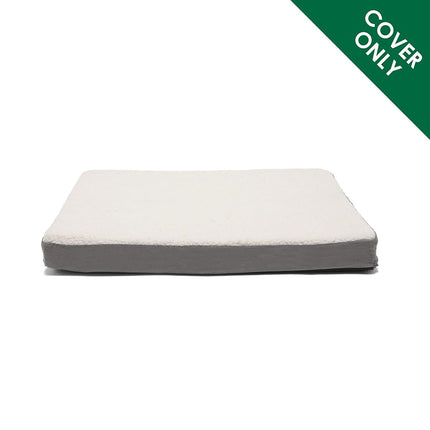 Furhaven Replacement Dog Bed Cover Sherpa & Suede Mattress, Machine Washable - Gray, Jumbo (X-Large)