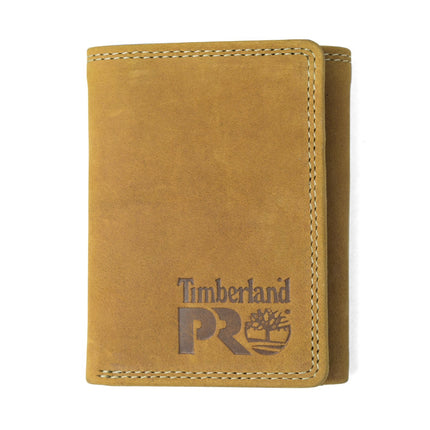 Timberland PRO Men's Leather RFID Trifold Wallet w