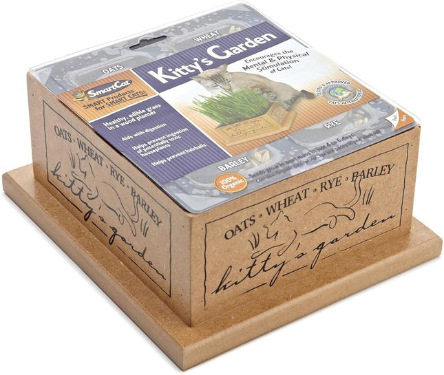 Smartcat 3844 Kitty’S Garden Edible Grass Planter 6.8 x 6.2 x 3 inches