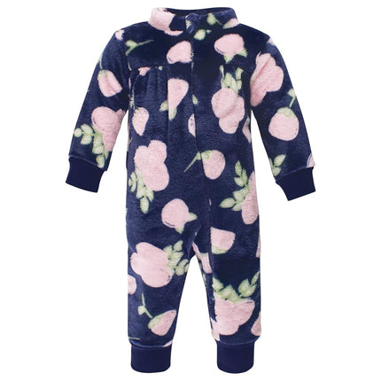 Combinaisons, grenouillères et barboteuses en molleton unisexe Hudson Baby pour bébés, motif rose marine, 0-3 mois