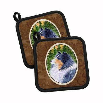Caroline's Treasures SS8142PTHD Paire de maniques Shetland, Tissu, Multicolore