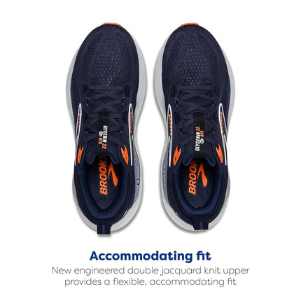 Brooks Glycerin GTS 22, Men's Sneaker, Peacoat Blue Orange Ribbon, 14.5 UK
