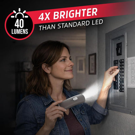 Energizer Weatheready Rechargeable Compact Handheld Light, Plug-in Rechargeable LED Light, Automatic Power On Emergency Flashlight, Built-in Rechargeable Battery Included