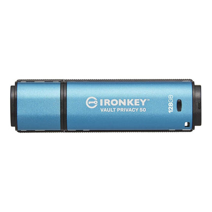 Kingston IronKey Vault Privacy 50 FIPS 197 Certified & XTS-AES 256-bit Encrypted USB Drive for Data Protection - IKVP50/128GB