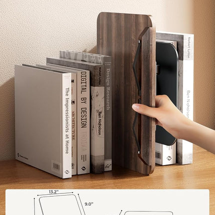 Tounee Book Stand for Reading, Adjustable Book Holder with 360° Swivel Base, Foldable Cookbook Stand Recipe Book Holder with Elastic Page Clips for Music Scores, Recipe, Magazines, Laptop