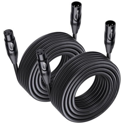 Cable Matters 2-Pack, Gold Plated XLR Male to Female Microphone Cable 35 Feet
