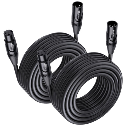 Cable Matters 2-Pack, Gold Plated XLR Male to Fema
