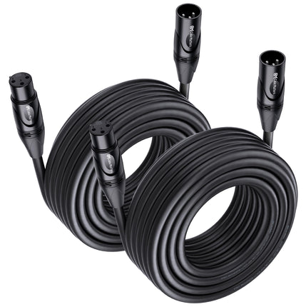 Cable Matters 2-Pack, Gold Plated XLR Male to Fema