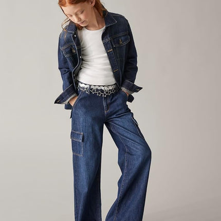 The Children's Place Jean large en denim pour fille, Connie Wash Cargo, 5