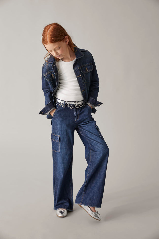 The Children's Place Jean large en denim pour fille, Connie Wash Cargo, 5
