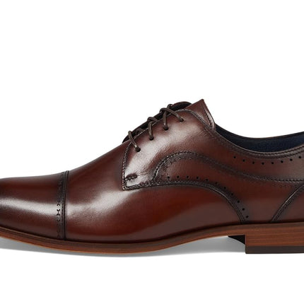 STACY ADAMS Zapatos Oxford con cordones de punta, para hombre Bryant Cap Toe, marrones, 8 anchos