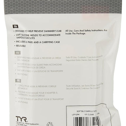 TYR Soft Silicone Ear Plugs