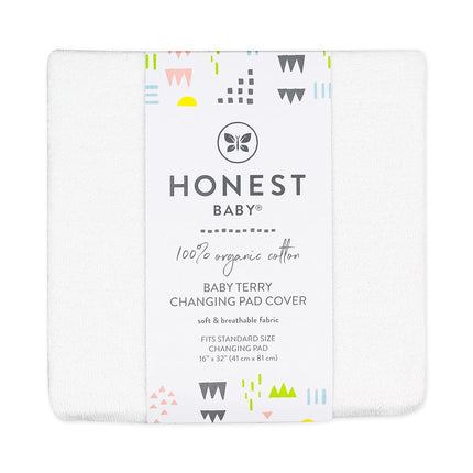 HonestBaby Baby Organic Terry Cotton Changing Pad Covers, Bright White, One Size