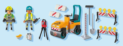 Playmobil | Action Heroes | Road Construction Site | Construction Toy for Kids | Construction Playset | Toys for Children Aged 4+ | 71751