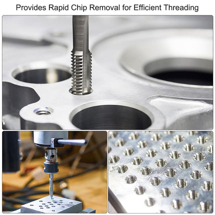 uxcell Metric Thread Tap M6 x 1 H2 200mm Extra Long Straight Flute Screw Thread Milling Machine Taps Threading Tapping Repair Tool