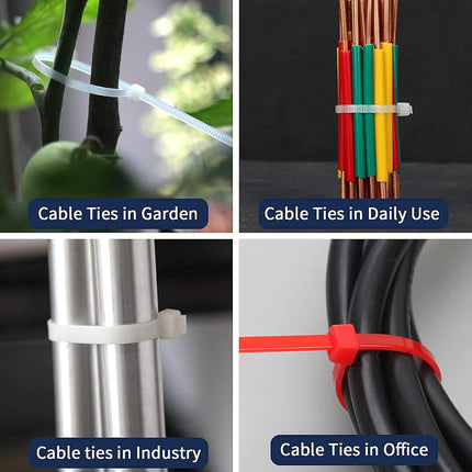 XINGO 10 Inch Cable Zip Ties (500 Pack), 40 Lbs Tensile Strength-Heavy Duty, Self-Locking Nylon Plastic Nylon Wire Ties for indoor and outdoor use(Orange)