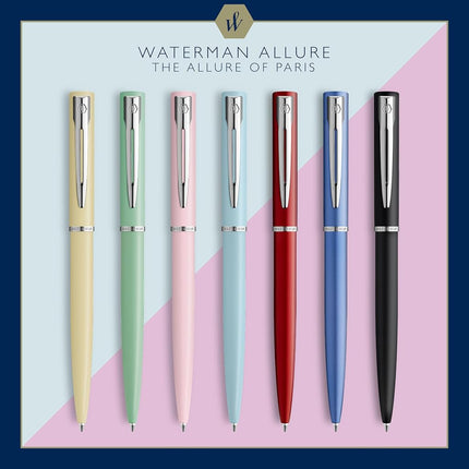 Waterman Allure Ballpoint Pen | Mint Green Pastel Lacquer | Medium Point | Blue Ink | With Gift Box