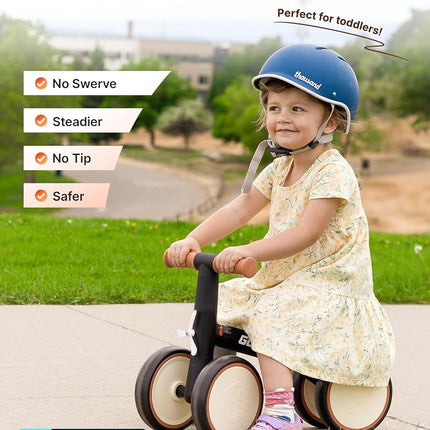 Gotrax Baby Balance Bike 1-2 Years, 7" Front&Rear Silent Wheels, Sturdy Steel Frame 66 lbs Load, Quick 2-Min Assembly, CPC Certified, Comfortable Soft Seat, Toddler Birthday Gift for Boys&Girls Yellow