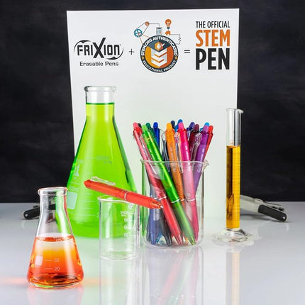 PILOT FriXion Clicker Erasable, Refillable & Retractable Gel Ink Pens, Fine Point, Assorted Color Inks, 36-Pack Tub (14360)