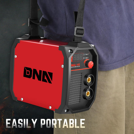 DNA MOTORING Soldadora MIG Portátil 110V/220V Soldadora de Hilo Tubular, Modo MMA, Máquina de Soldar, Inversor IGBT, Máquina de Soldar con Alimentación Automática de Hilo, Pantalla Digital LED, TOOLS-00713-RD