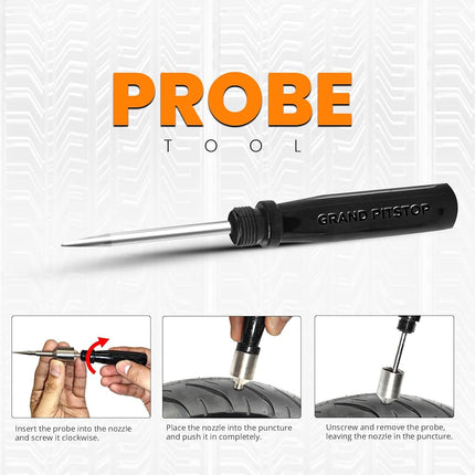 Grand Pitstop Tire Puncture Repair Kit with 15 Mushroom Plugs