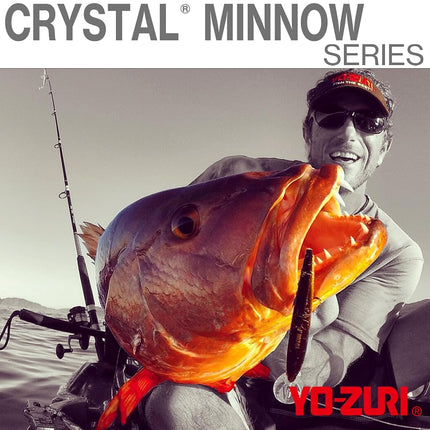 Yo-Zuri Crystal Minnow Deep Diver Lure, Holographic Pink, 5-1/4-Inch