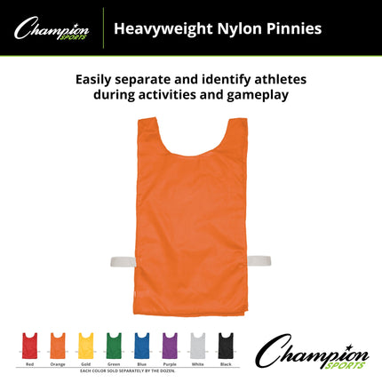 Champion Sports NP1OR Sport Heavyweight Pinnie, Orange, Youth Size