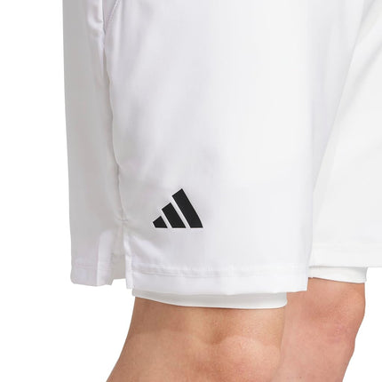 adidas Club Tennis Climacool Two-in-One Shorts Shorts, White/Opulent Garden, S Men, White/Opulento Garden, S