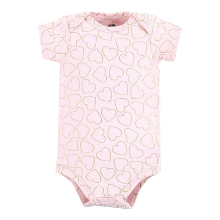 Hudson Baby Bodysuits de algodón para bebé, niña papá rosa marino, 9-12 meses