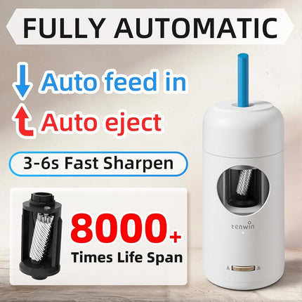 tenwin Fully Automatic Electric Pencil Sharpener for 7-11.5mm Pencils