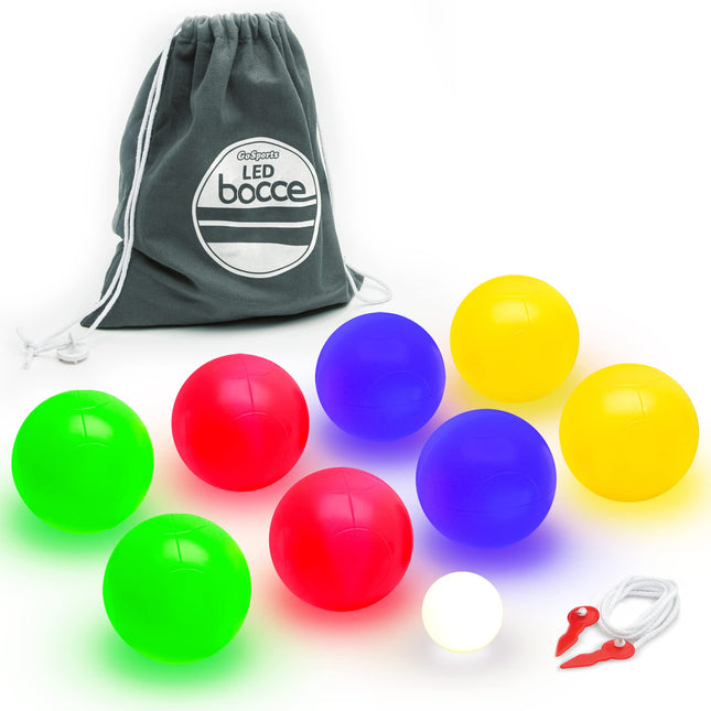 GoSports 100 mm LED Bocce Ball Game Set - Includes