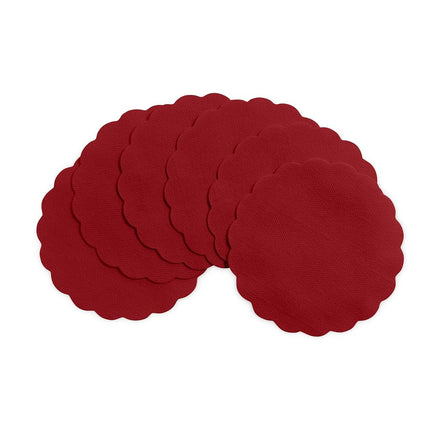 Disposable Burgundy Paper Coasters for Drinks, 3.5