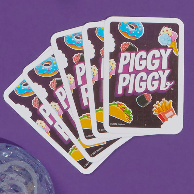 Hasbro Gaming Piggy Piggy, juego de cartas, divertido y rápido para familias, niños, adolescentes y adultos, a partir de 7 años, para 2 a 6 jugadores