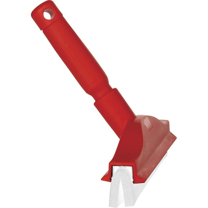 Vikan 77514 Foam Rubber Polypropylene Frame Bench Fixed Head Squeegee, 10", Red