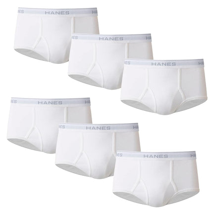 Hanes Men's Moisture-Wicking Cotton Briefs, White 