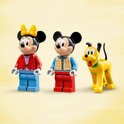 LEGO Disney Mickey Mouse and Minnie Mouse's Camping Trip 10777 Building Toy with Camper Van, Car & Pluto Figure, for Kids 4 Plus Years Old