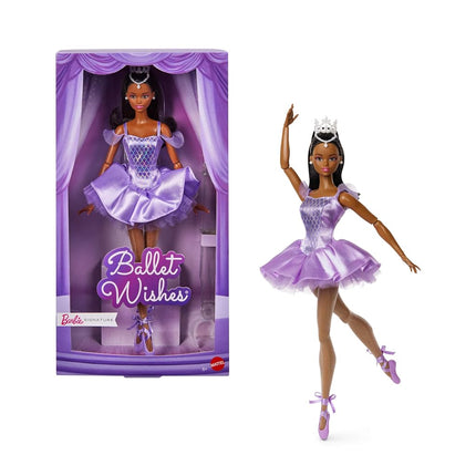Barbie Signature Ballet Wishes Doll with Black Ponytail Hair