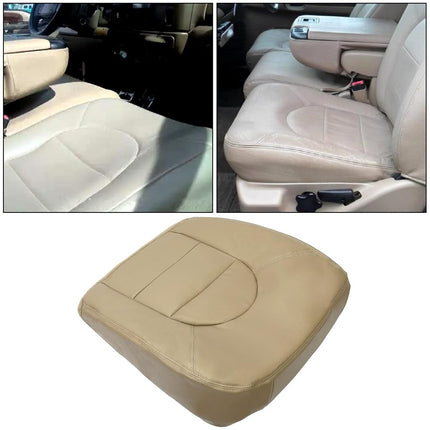 Funda de asiento ECOTRIC compatible con Ford F250 F350 F450 Lariat 1999 2000 - Lado del pasajero delantero de piel artificial color tostado