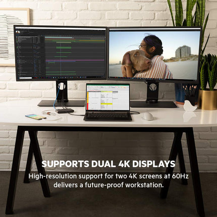 Belkin Thunderbolt 3 Dock Mini con cable Thunderbolt 3 fijo - Compatible con dispositivos USB-C de Mac OS y Windows, negro