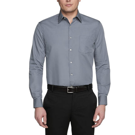 Van Heusen Men's Poplin Regular Fit Solid Point Co