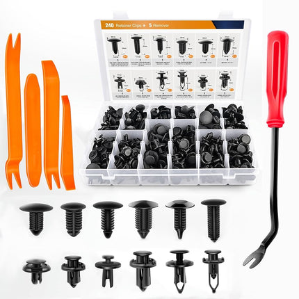 GOOACC 240PCS Bumper Retainer Clips Car Plastic Ri