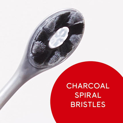 Colgate Optic White Pro Series Charcoal Toothbrushes, Adult Soft Toothbrushes with Charcoal Spiral Bristles, Helps Polish Away Surface Stains and Whitens Teeth, 2 Pack