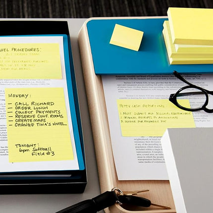 Post-it Pop-up Notes 3x5 in, 12 Pads, America's #1 Favorite Sticky Notes, Canary Yellow, Clean Removal, Recyclable (655)
